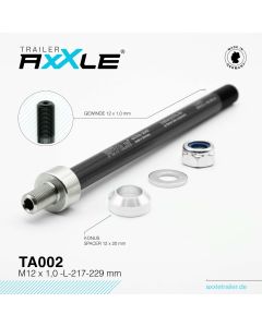 Trailer AxXle TA002 - M12x1,0 -L- 217-229 mm