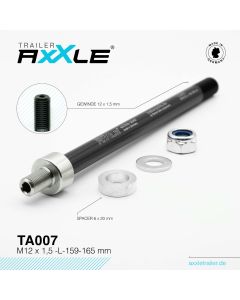 Trailer AxXle TA007 - M12 x 1,5 -L-159-165mm